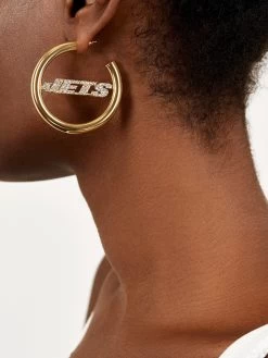 New York Jets NFL Logo Gold Hoops - New York Jets -Baublebar 58799 m