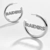 Las Vegas Raiders NFL Logo Silver Hoops - Las Vegas Raiders