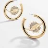 Miami Dolphins NFL Logo Gold Hoops - Miami Dolphins
