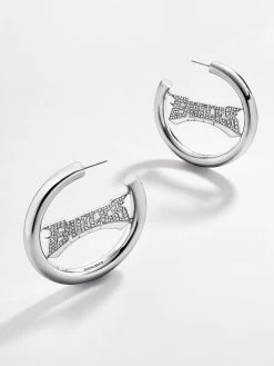 Philadelphia Eagles NFL Logo Silver Hoops