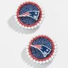 New England Patriots NFL Statement Stud Earrings - New England Patriots