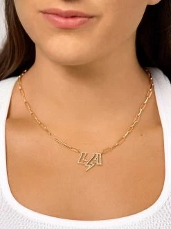 Los Angeles Chargers NFL Gold Chain Necklace - Los Angeles Chargers -Baublebar 58876 m