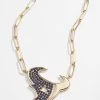 Houston Texans NFL Gold Chain Necklace - Houston Texans 1 Houston Texans NFL Gold Chain Necklace - Houston Texans -Baublebar 58879 G 01