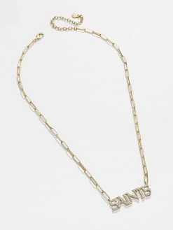 New Orleans Saints NFL Gold Chain Necklace - New Orleans Saints -Baublebar 58892 G 02
