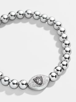 Las Vegas Raiders NFL Silver Pisa Bracelet - Las Vegas Raiders