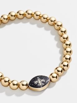 New Orleans Saints NFL Gold Pisa Bracelet - New Orleans Saints