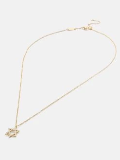 Star Of David 18K Gold Necklace - Clear/Gold 9 Star Of David 18K Gold Necklace - Clear/Gold -Baublebar 60032 g 02
