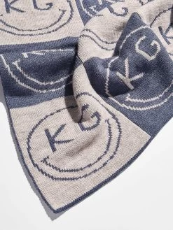 All Smiles Custom Blanket - Denim Blue/Stone -Baublebar 60312 G 02