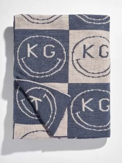 All Smiles Custom Blanket - Denim Blue/Stone -Baublebar 60312 G 03