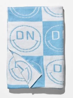 All Smiles Custom Blanket - Light Blue/White -Baublebar 60532 G 03