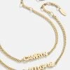 14K Gold Curb Chain Custom Nameplate Bracelet - Gold