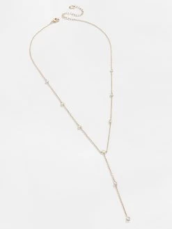 Maya Necklace - Clear/Gold