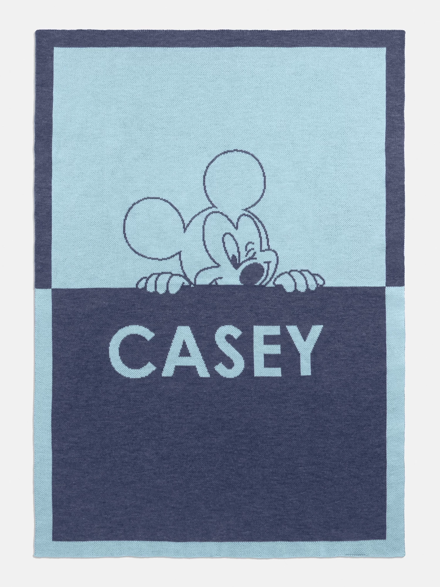 Mickey Mouse Disney Custom Blanket - Light Blue / Dark Blue 3 Mickey Mouse Disney Custom Blanket - Light Blue / Dark Blue