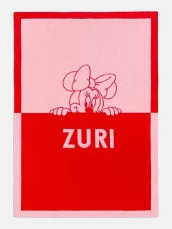Minnie Mouse Disney Custom Blanket - Red/Pink