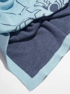 Minnie Mouse Disney Custom Blanket - Light Blue/Navy -Baublebar 61467 G 02