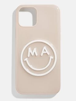 All Smiles Custom IPhone Case - Tan/White