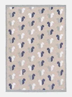 Mickey Mouse Disney Custom Initial Blanket - Gray/Navy