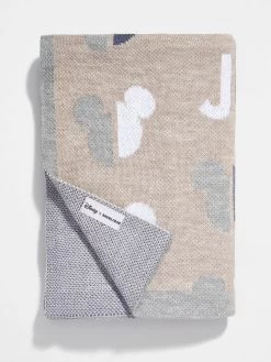 Mickey Mouse Disney Custom Initial Blanket - Gray/Navy -Baublebar 62130 G 03