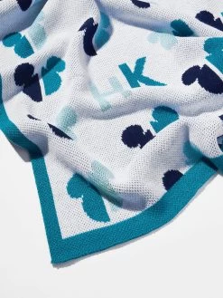 Mickey Mouse Custom Initial Blanket - White/Blue -Baublebar 62134 G 02