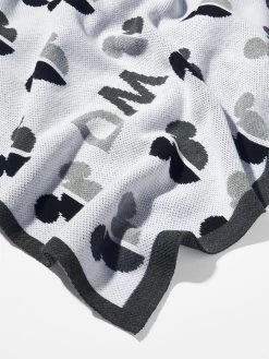 Mickey Mouse Disney Custom Initial Blanket - Black/White 12 Mickey Mouse Disney Custom Initial Blanket - Black/White -Baublebar 62135 G 02