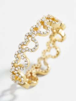 Mickey Mouse Outline 18K Gold Plated Sterling Silver Ring - Pavé -Baublebar 62145 G 02