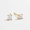 Rene 18K Gold Square Cut Earrings - Clear -Baublebar 62172 g 01