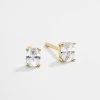 Rene 18K Gold Earrings - Clear/Gold -Baublebar 62173 g 01