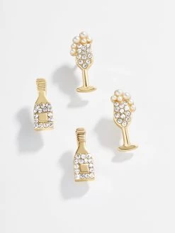 Pop The Bubbly Earring Set - Gold