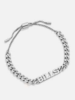 Buffalo Bills NFL Silver Curb Chain Bracelet - Buffalo Bills -Baublebar 62871 G 02