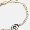 Green Bay Packers NFL Gold Tennis Bracelet - Green Bay Packers