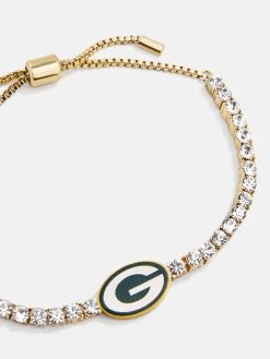 Green Bay Packers NFL Gold Tennis Bracelet - Green Bay Packers