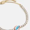 Miami Dolphins NFL Gold Tennis Bracelet - Miami Dolphins
