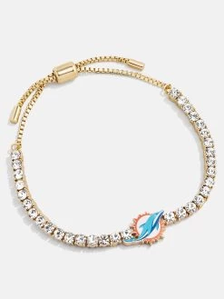 Miami Dolphins NFL Gold Tennis Bracelet - Miami Dolphins -Baublebar 62906 G 02