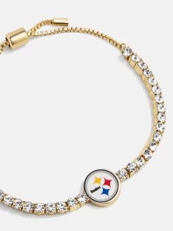 Pittsburgh Steelers NFL Gold Tennis Bracelet - Pittsburgh Steelers