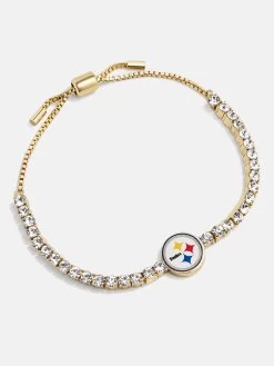Pittsburgh Steelers NFL Gold Tennis Bracelet - Pittsburgh Steelers 7 Pittsburgh Steelers NFL Gold Tennis Bracelet - Pittsburgh Steelers -Baublebar 62922 G 02
