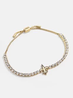 New Orleans Saints NFL Gold Tennis Bracelet - New Orleans Saints -Baublebar 62928 G 02