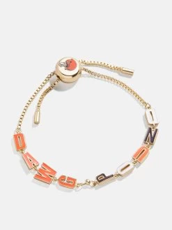 Cleveland Browns NFL Gold Slogan Bracelet - Cleveland Browns