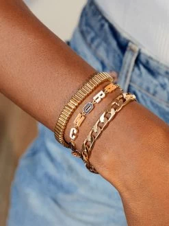 Denver Broncos NFL Gold Slogan Bracelet - Denver Broncos -Baublebar 62942 m