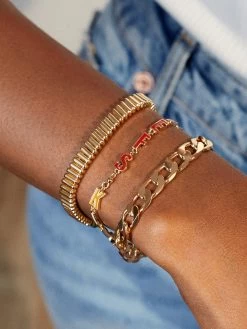 Kansas City Chiefs NFL Gold Slogan Bracelet - Kansas City Chiefs -Baublebar 62948 m