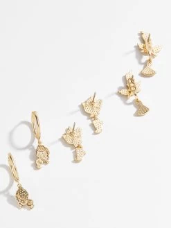 Beauty And The Beast Disney Princess Earring Set - Yellow 8 Beauty And The Beast Disney Princess Earring Set - Yellow -Baublebar 63418 G 02