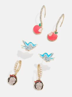 Snow White Disney Princess Earring Set - Red