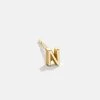 18K Gold Single Initial Earring - Gold