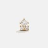 Solid Gold & Triple Diamond Earring - Clear/Gold -Baublebar 64124 G 01