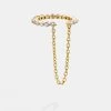 Kate 18K Gold Ear Cuff - Clear/Gold