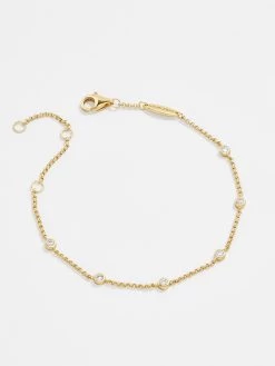Yasmine 18K Gold Bracelet - Classic Bezel Stones -Baublebar 64310 G 02
