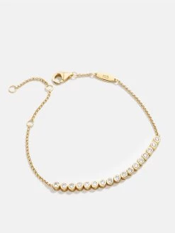 Sophie 18K Gold Tennis Bracelet - Clear/Gold -Baublebar 64312 G 02