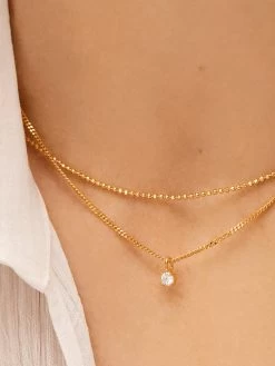 Victoria 18K Gold Necklace - Gold -Baublebar 64317 m2