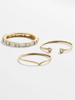 Mariah 18K Gold Ring Set - Gold -Baublebar 64461 G 02