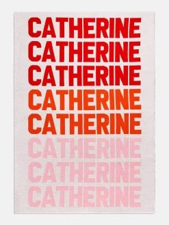 Ombre Name Custom Blanket - Red/Pink