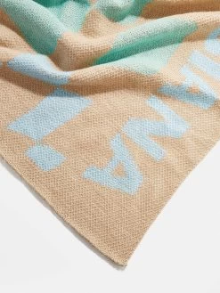 3D Check Custom Blanket - Rainbow/Tan -Baublebar 64939 G 02